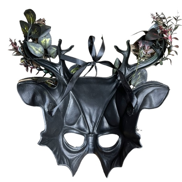 Halloween Molded Fairy/Forest Sprite/Faye Tie Back Mask - Picture 2 of 6